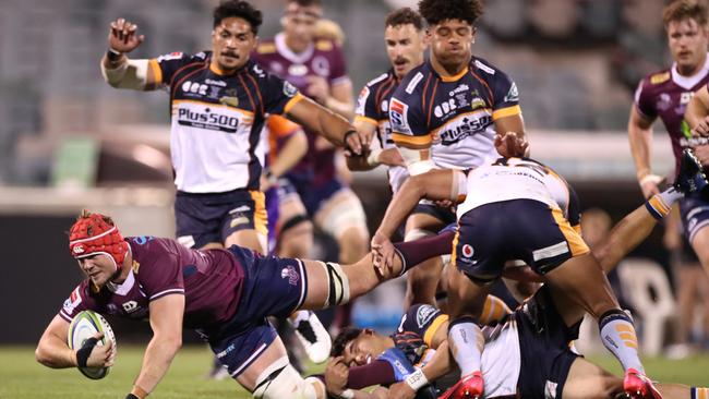 The Reds and Brumbies will clash in a rematch of this year’s grand final in Round 4, in Canberra, on March 13. Picture: Getty Images