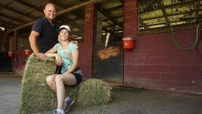 Murwillumbah trainer Matthew Dunn with his wife Keira.