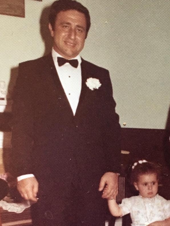 Gladys Berejiklian and her father Krikor when she was a flower girl in Manly in 1972.