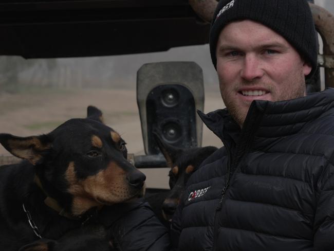 Aoidh Doyle, Sheep farmer who lives in Bonnie Doon near shepparton as entered is Puppies in the search to find the best working dog in the country