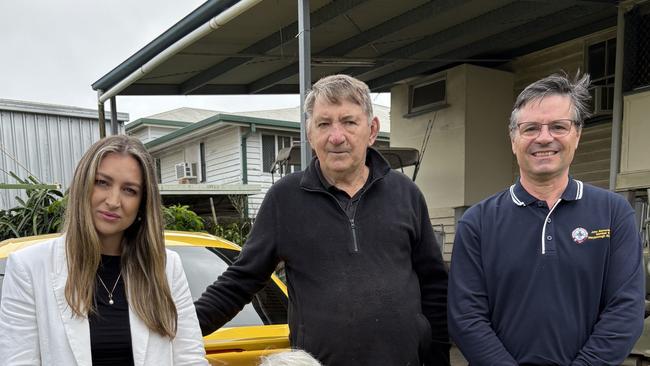 Minister for Youth Justice Laura Gerber was joined by local MP John Barounis and victims of youth crime at a media op in Maryborough on Wednesday, May 14.
