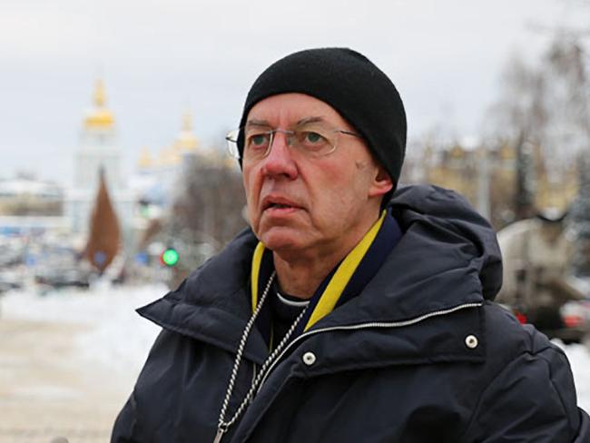 30/11/2022: The Archbishop of Canterbury arrived in Kyiv for a three-day visit. The trip has been organised to show solidarity with the people and churches of Ukraine as they face ongoing Russian bombardment and a profoundly difficult winter. Credit: Lambeth Palace