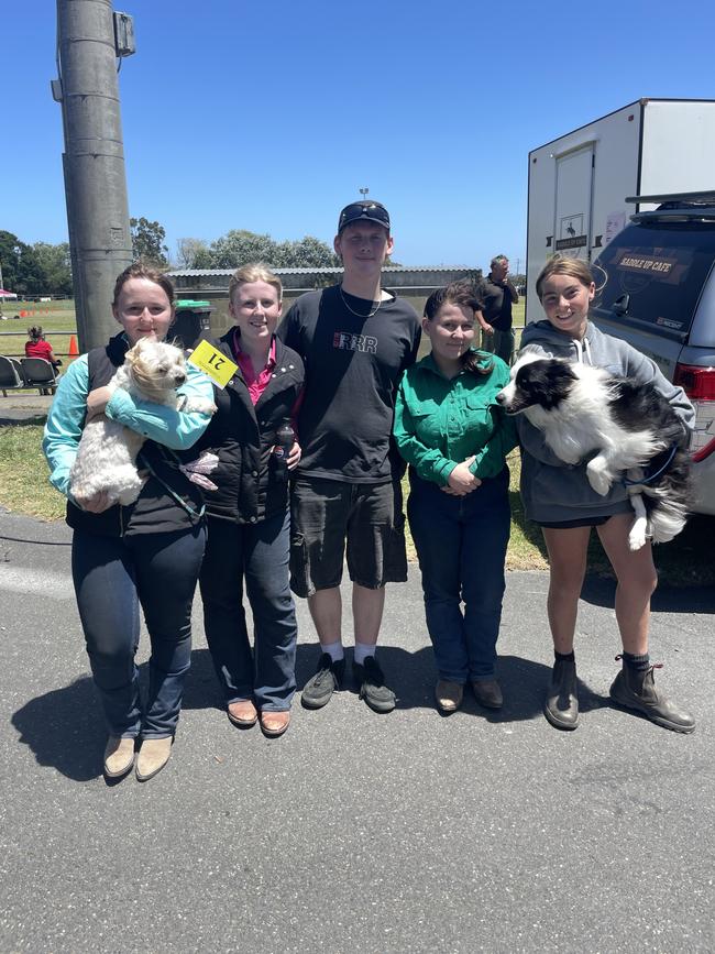 Amelia, Suzy, Sarah Fowler, William, Gabriella Fowler, Duski and Willow at the Lang Lang Pastoral Agricultural and Horticultural Show on Saturday, January 18, 2025. Picture: Jack Colantuono