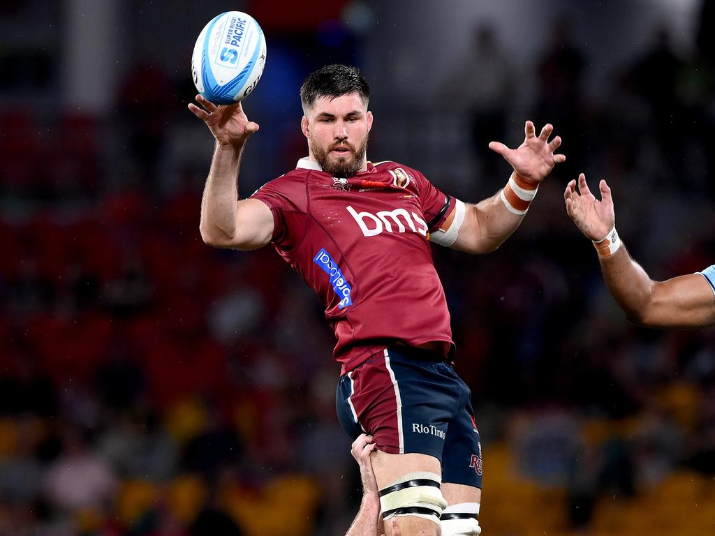 Reds star Liam Wright is set to return from a shoulder injury this weekend against Western Force. Picture: Bradley Kanaris/Getty Images