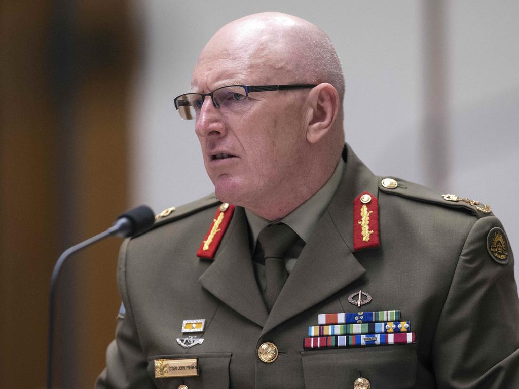 Covid-19 Task Force commander Lieutenant General John Frewen says Australia’s Pfizer stocks need to be managed carefully. Picture: NCA NewsWire/Gary Ramage