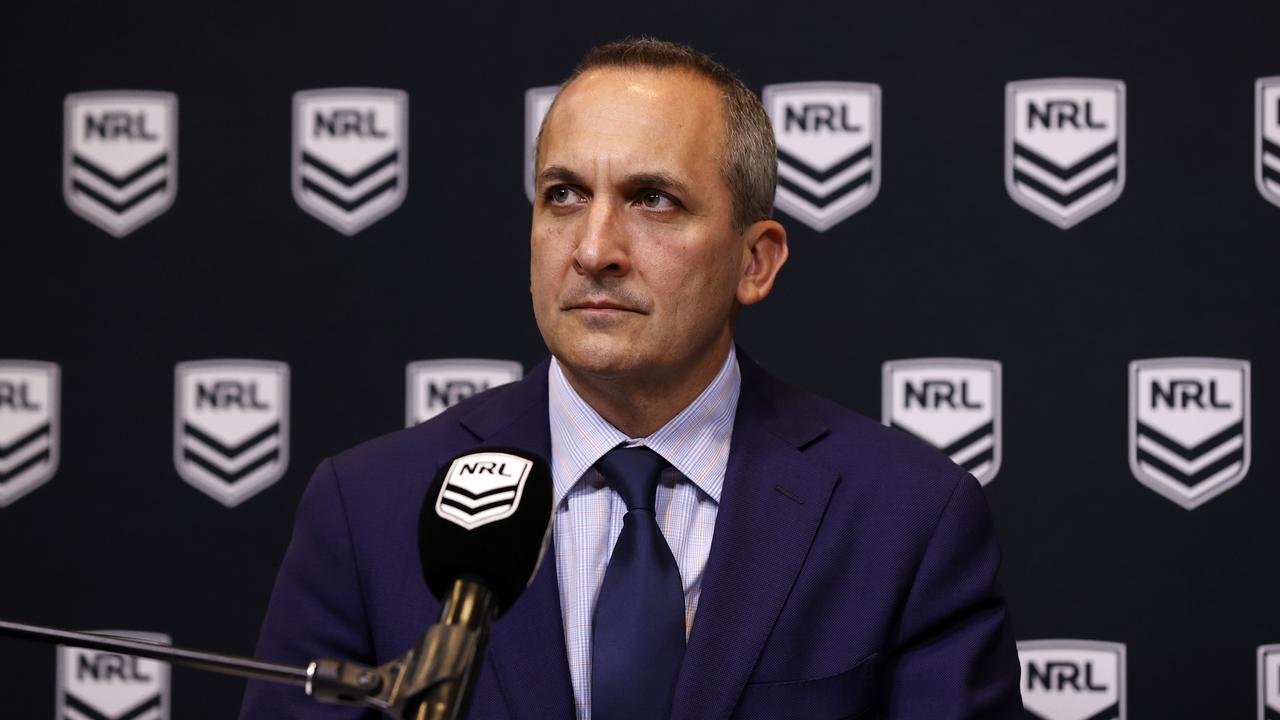 NRL chief executive Andrew Abdo says ‘everybody wants to get a deal done’. Picture: Jonathan Ng