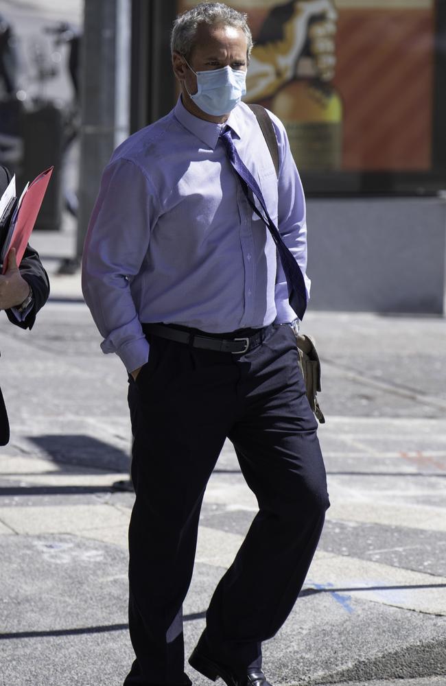 Cal William Meehan leaves the Magistrates Court in Brisbane. Picture: NCA NewsWire / Dan Peled