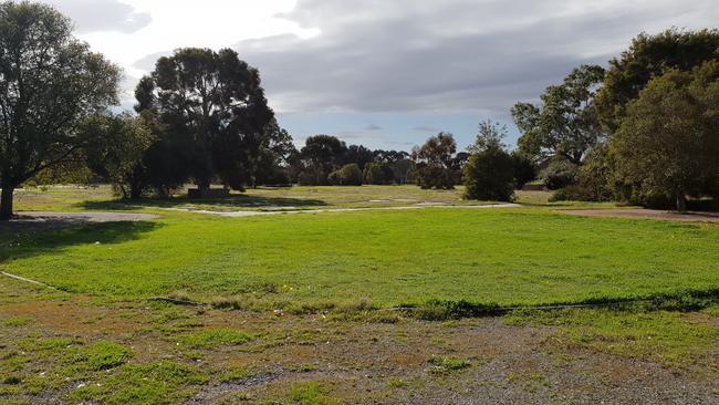 Open space within the Strathmont Centre at Oakden. Picture: Colin James