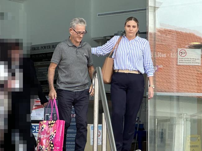 Daniel Duffy and his daughter's best friend of 20 years Kasey Mitchell leaving Rockhampton courthouse this week.