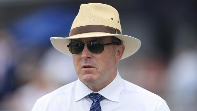 SYDNEY, AUSTRALIA - DECEMBER 18: John O'Shea looks on after winning race 6 the UNSW Handicap with Fashchanel during Sydney Racing at Royal Randwick Racecourse on December 18, 2021 in Sydney, Australia. (Photo by Mark Evans/Getty Images)