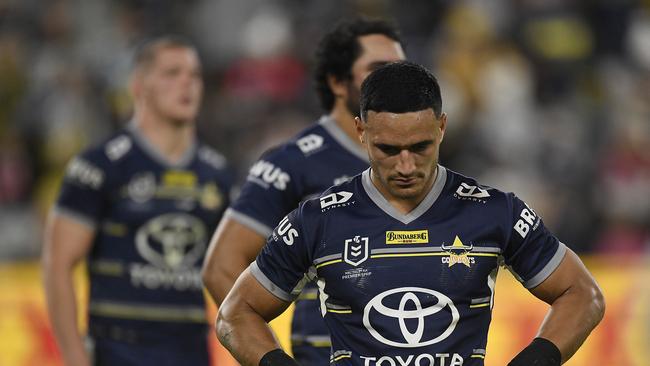 Valentine Holmes will make his return against the Titans, after suffering a shoulder injury in State of Origin Game III. Picture: Getty Images.