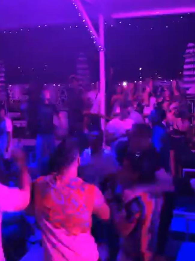 Partygoers appear to breach Covid rules as they dance on the party boat Seadeck. Picture: Facebook.