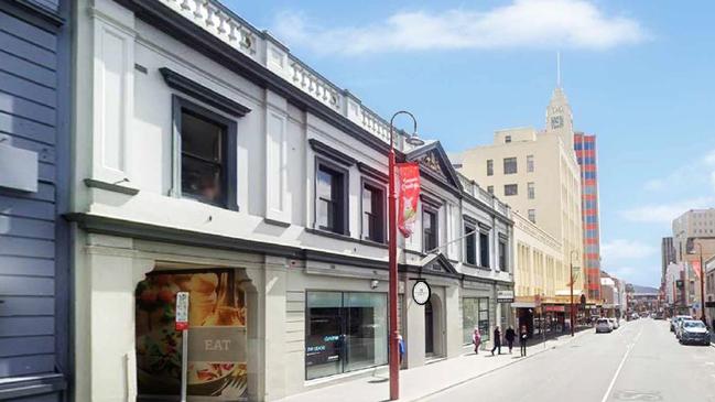 An up-market food hall has been proposed for the former site of Country Road in Hobart. Picture: SUPPLIED