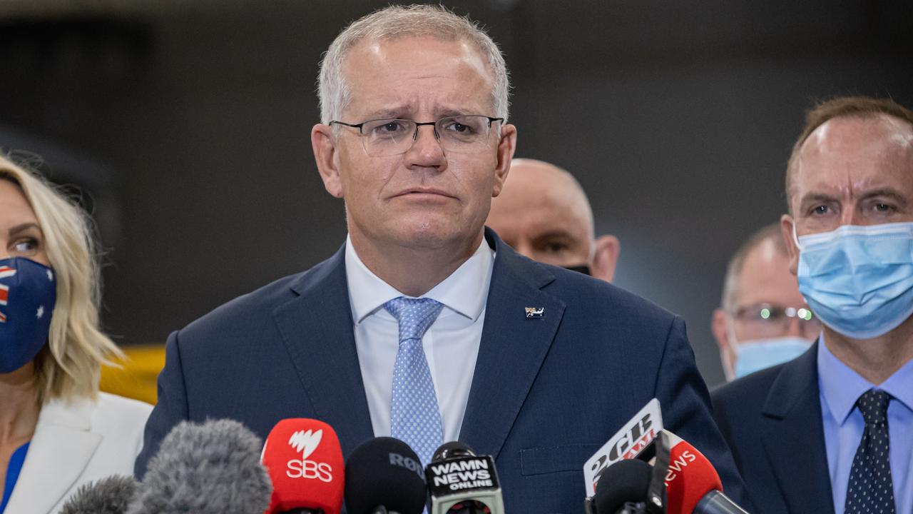 Mr Albanese’s fiery words come ahead of his first debate against the Prime Minister. Picture: Jason Edwards.