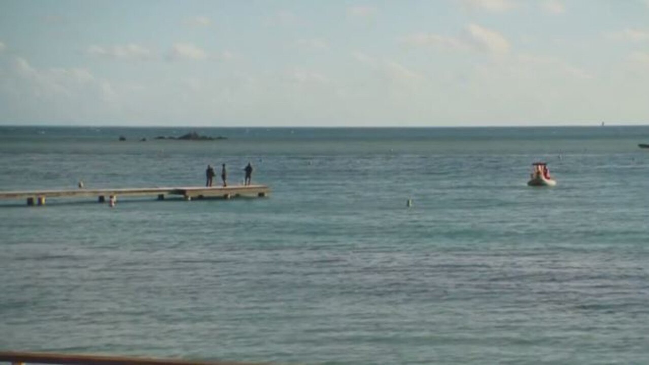An Australian man has died after being attacked by a shark in New Caldedonia. Picture: France1