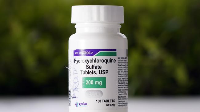 A bottle of hydroxychloroquine tablet. The U.S. Food and Drug Administration warned doctors against prescribing the malaria drug to treat COVID-19 outside of hospitals or research settings. Picture: AP Photo/David J. Phillip