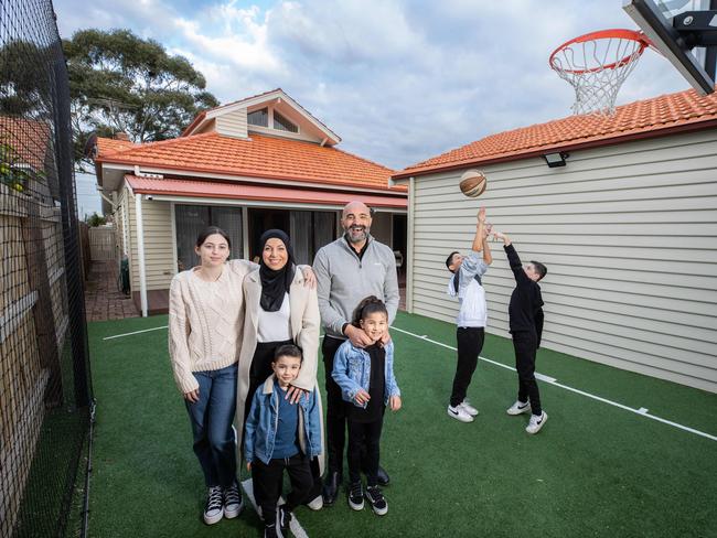 The Abbouchi family added sporting facilities to the home prior to the sale in Coburg. Picture: Jason Edwards