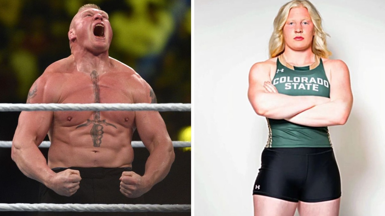 Brock Lesnar's daughter is a chip off the old block.