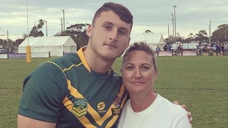 Teenage rugby league star Bronson Xerri with his mum Teresa