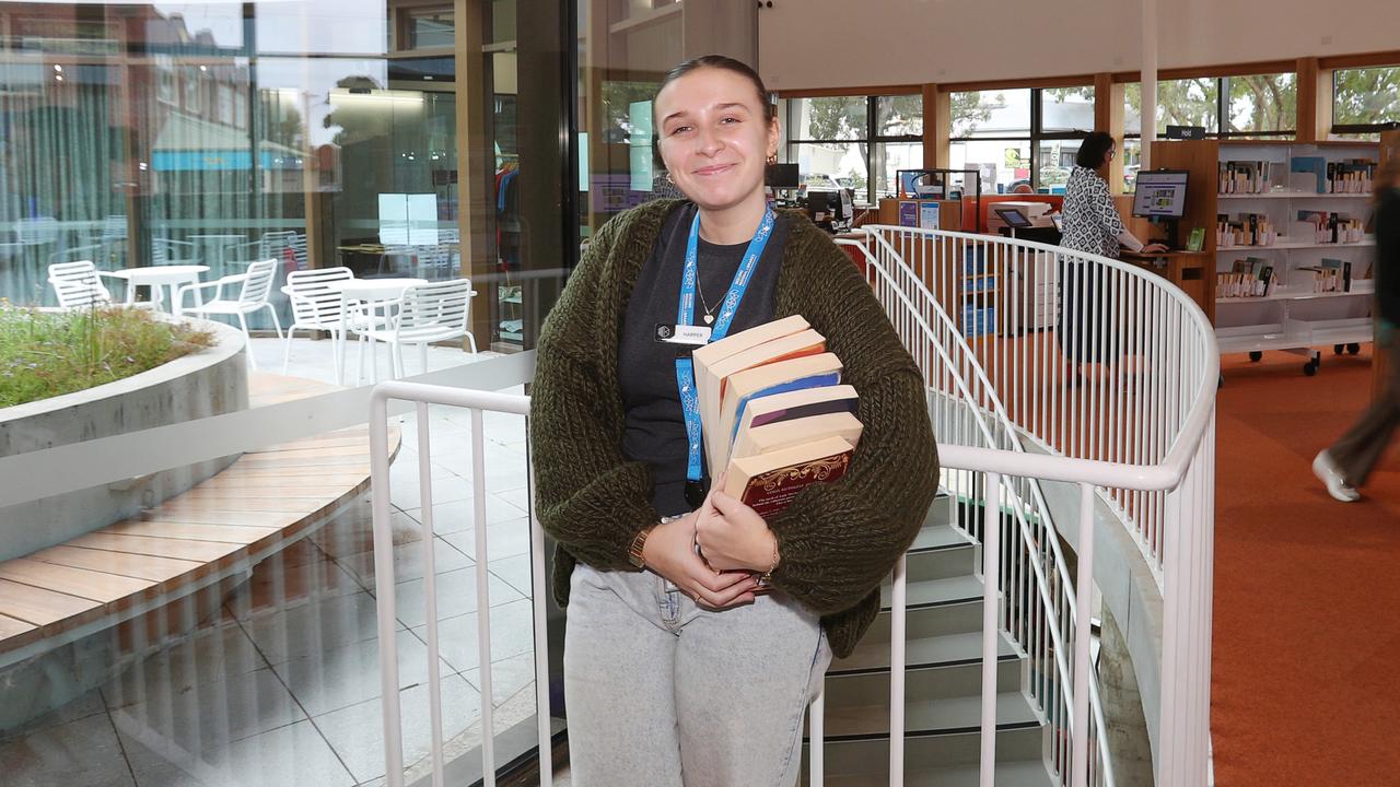 Library officer Harper Williams-Treloar at the Boronggook Drysdale Library. Picture: Alan Barber