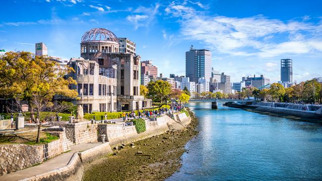 The Hiroshima cityscape, including the Atomic Bomb Dome, from the Motoyasu River .Picture: iStock