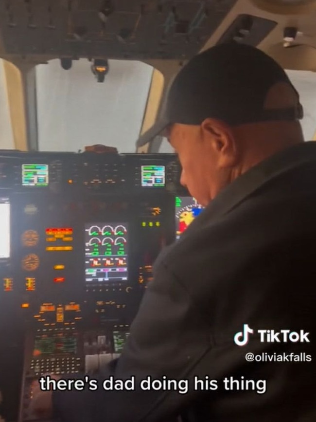 Mike Falls Jnr flies the planes and runs the company his father founded in 1984. Picture: TikTok.