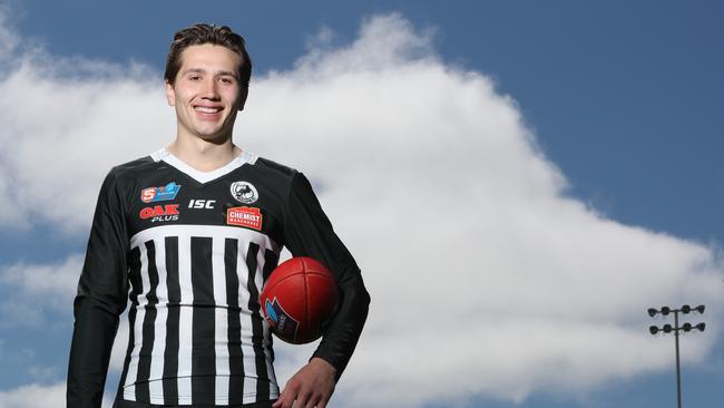 Tobin Cox averaged two goals a game in the SANFL last season. Picture: