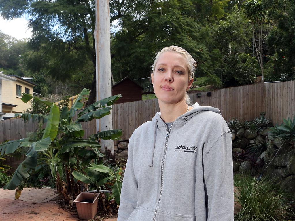 Tabitha Pendlebury had her giant tree trimmed following a two-year battle with neighbour Bill McDonald. Picture: AAP Image/Richard Gosling