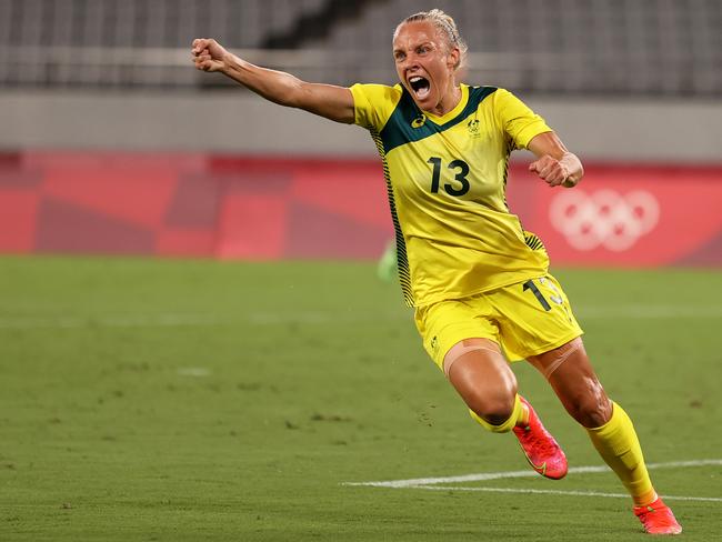 Tameka Yallop says walking away from Tokyo with nothing still bugs the Matildas. Picture: Dan Mullan/Getty Images