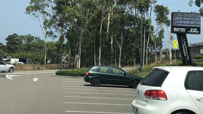 Carpark of the Lake Macquarie Hotel where Robert Velich suffered a stroke before allegedly being robbed. Pic Amy Ziniak