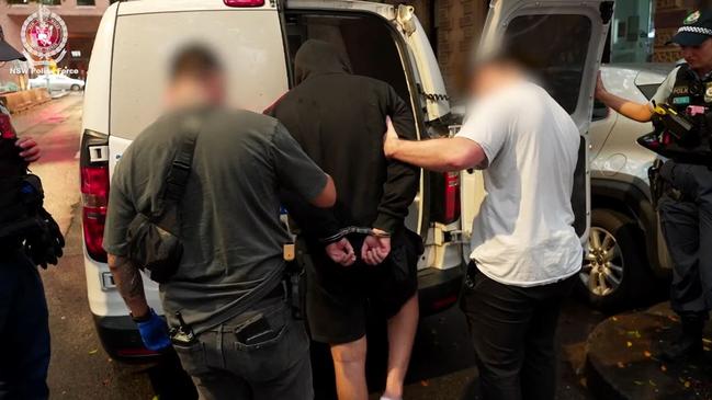 A man arrested by Strike Force Northrop. Picture: NSW Police