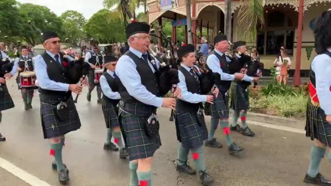 Grafton's midmorning Anzac Day march