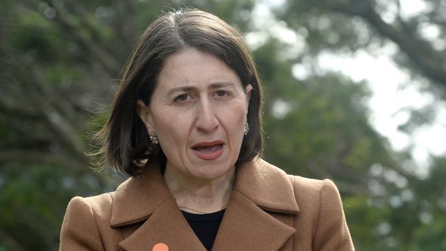 Premier Gladys Berejiklian has urged NSW residents to wear masks as the state faces a “critical” period. Picture: Jeremy Piper