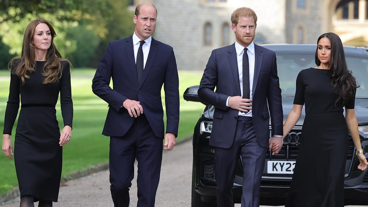 The last time the brothers met was in September for the Queen’s funeral when Catherine, now Princess of Wales, William, the Prince of Wales, Harry, the Duke of Sussex, and Meghan, the Duchess of Sussex greeted mourners at Windsor Castle. Photo: Chris Jackson