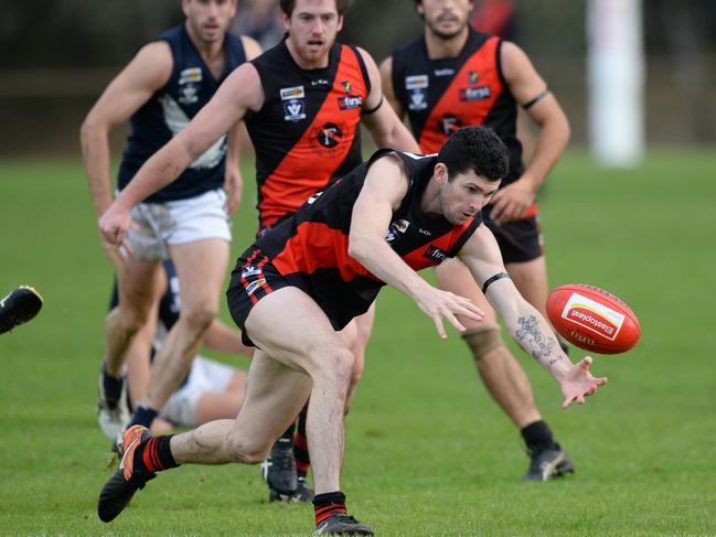 Former AFL player Jarrad Grant in action for the Frankston Bombers.