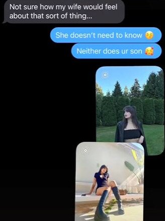 She sent photos of herself to the man. Picture: TikTok/@milareallysings