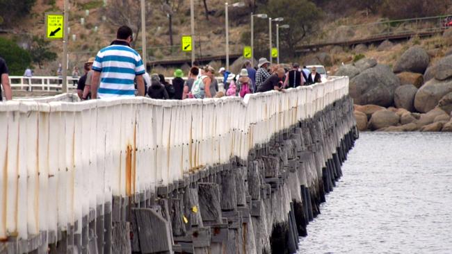 Scores of pedestrians use the causeway. Picture: Gary Juleff