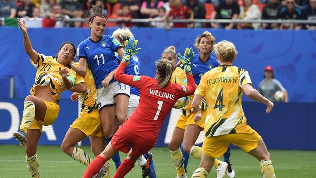 Italy’s Barbara Bonansea scores the winning goal in a 2-1 win over Australia at the 2019 FIFA Women's World Cup France group C match in France. Picture: Tullio M. Puglia/Getty Images