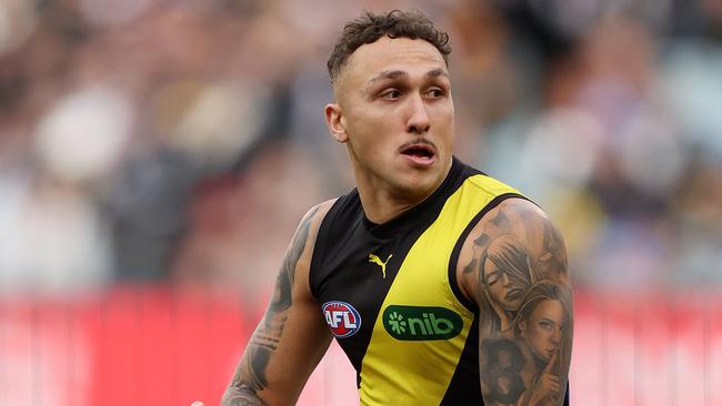 MELBOURNE, JULY 28, 2024: 2024 AFL Football - Round 20 - Collingwood Magpies V Richmond Tigers at the MCG. Shai Bolton of the Richmond Tigers in action. Picture: Mark Stewart