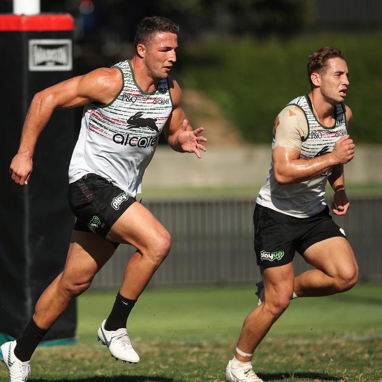 Sam Burgess (L) was a Cameron Murray’s idol. Picture: Phil Hillyard