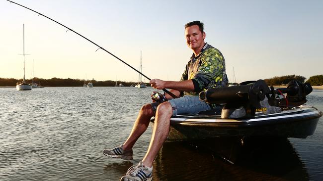 Peter Dean looks for bream on the Broadwater.