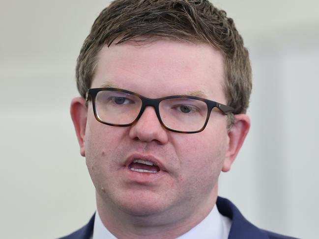 ADELAIDE, AUSTRALIA - NewsWire Photos July 27 2022: South Australian Health Minister Chris Picton speaks to the media during the opening of a new respiratory clinic in Kilkenny, Adelaide. NCA NewsWire / David Mariuz