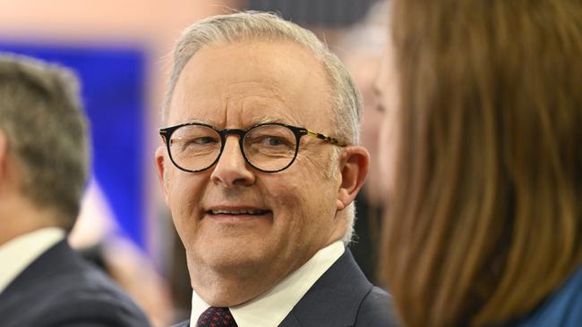 Prime Minister Anthony Albanese arrives for his National Press Club address in Canberra. Picture: NewsWire / Martin Ollman