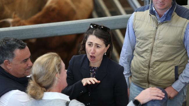 Berejiklian on the campaign trail in Singleton. Picture: NCA NewsWire / Peter Lorimer.