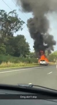 Maroochydore Rd ute fire