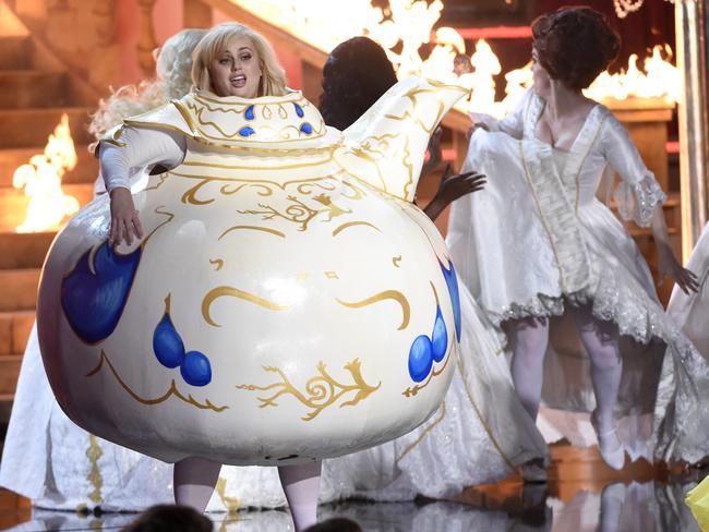 Rebel Wilson performs at the MTV Movie and TV Awards at the Shrine Auditorium on Sunday, May 7, 2017, in Los Angeles. (Photo by Chris Pizzello/Invision/AP)
