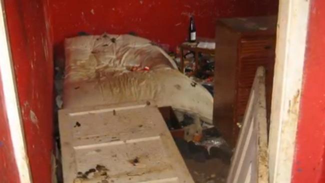 Doors inside the three-bed home were knocked off their hinges. Picture: australscope