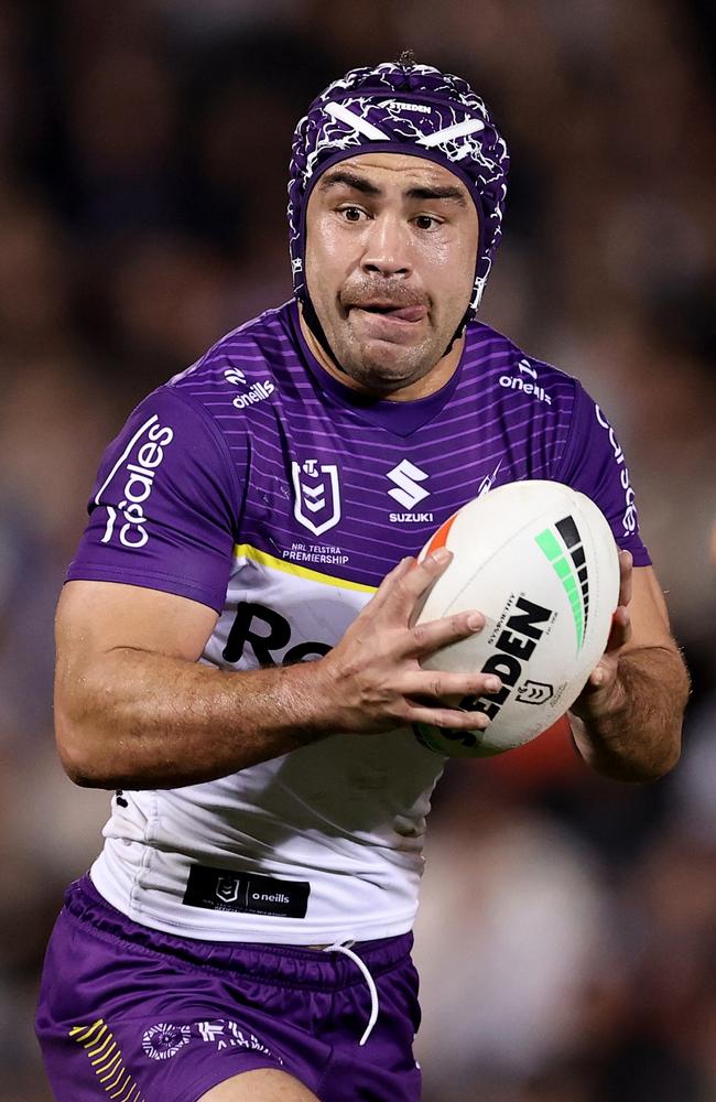 Jahrome Hughes is the short-priced favourite to win Dally M halfback of the year. Picture: Brendon Thorne/Getty Images