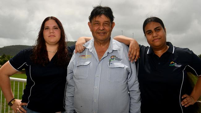 On Common Country director Noel Gertz with program participants Kailan Rainbow and Lee Barlow. Picture: Evan Morgan