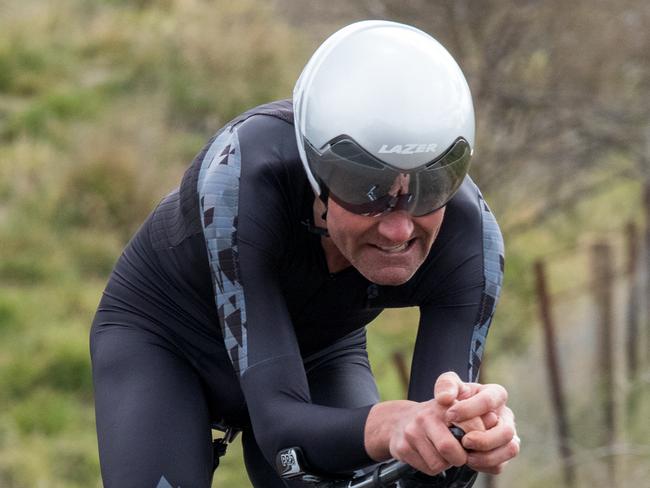 Peter racing the road race at the NSW titles.